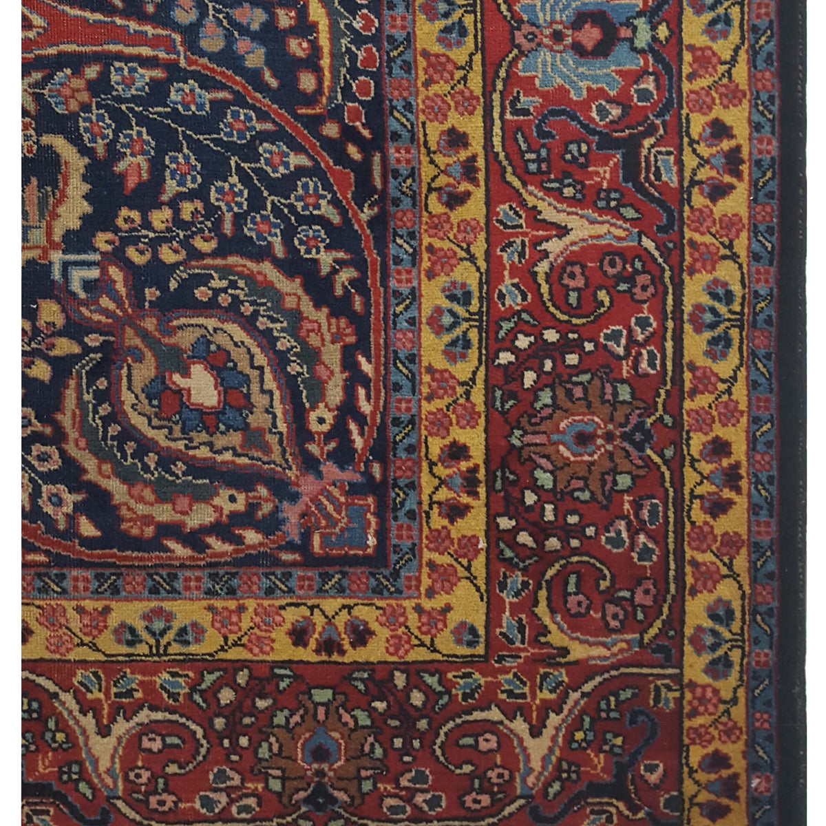 Pacific Khoy 67316 Navy Red Traditional Hand Knotted Rug