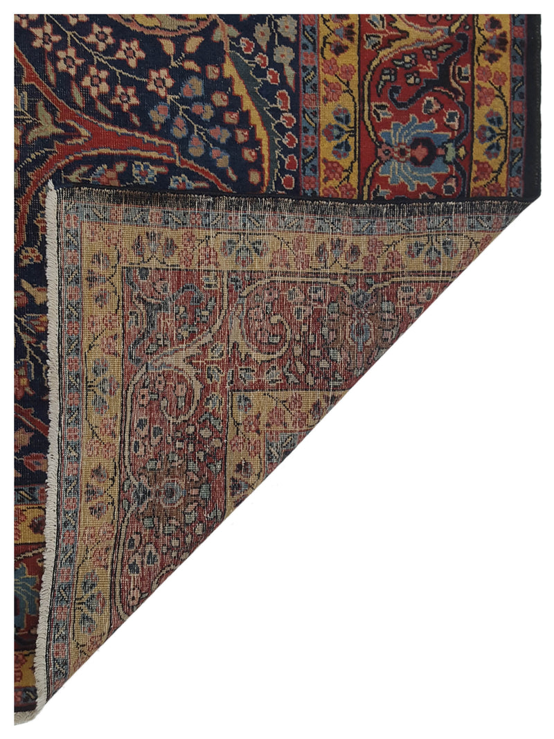 Pacific Khoy 67316 Navy Red Traditional Hand Knotted Rug