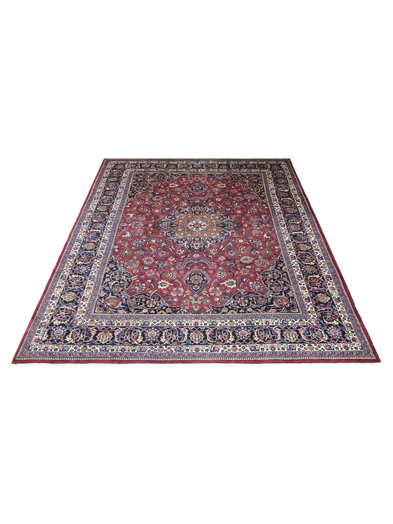 Pacific Mashad 67319 Blue Red Traditional Semi Antique Rug