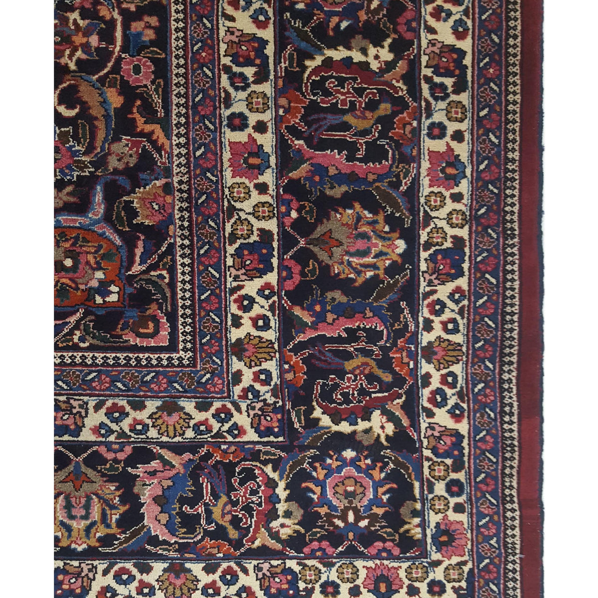 Pacific Mashad 67319 Blue Red Traditional Semi Antique Rug