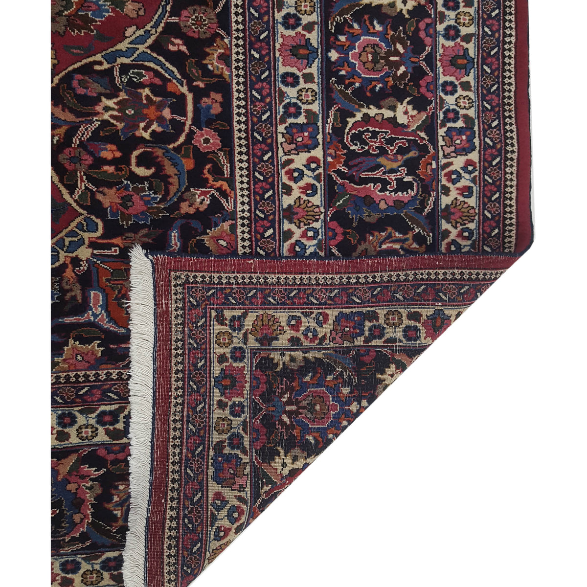 Pacific Mashad 67319 Blue Red Traditional Semi Antique Rug