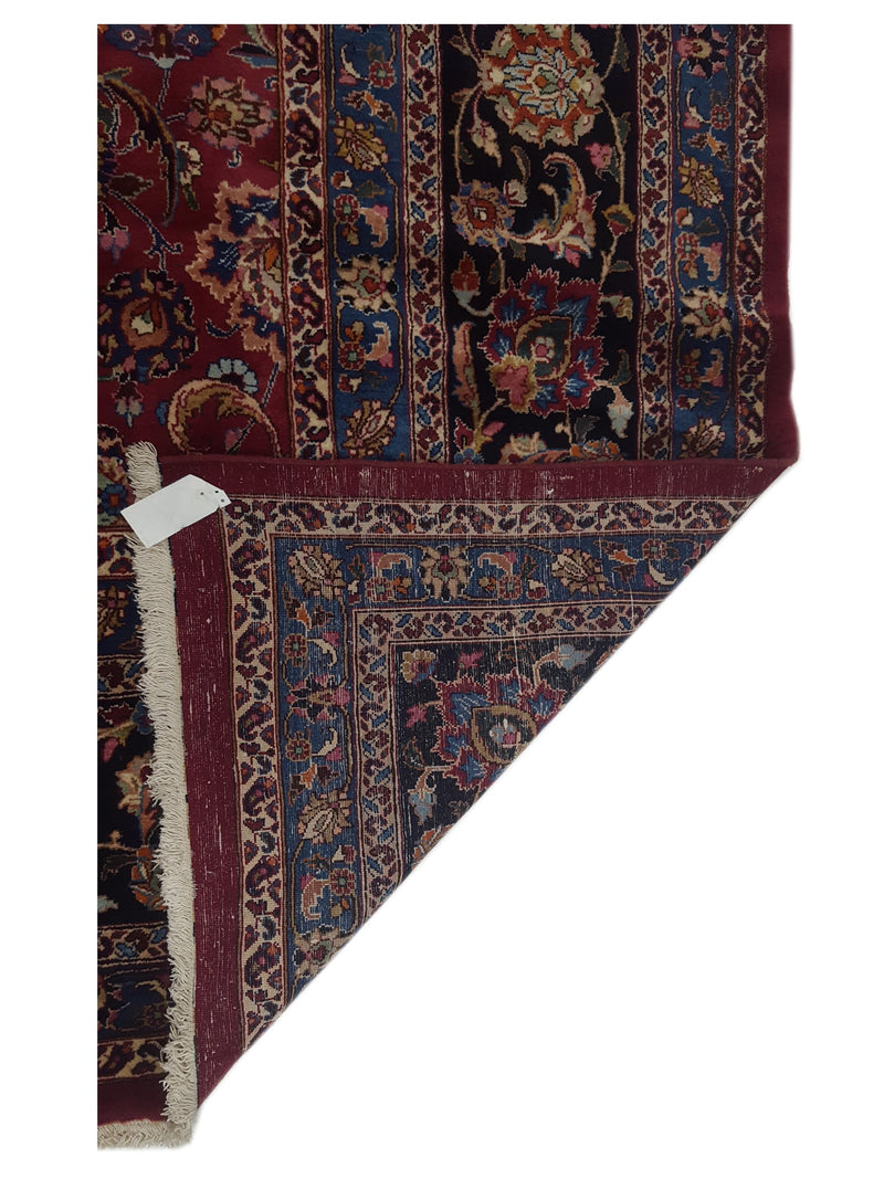 Pacific Mashad 67320 Burgundy Indigo Traditional Semi Antique Rug