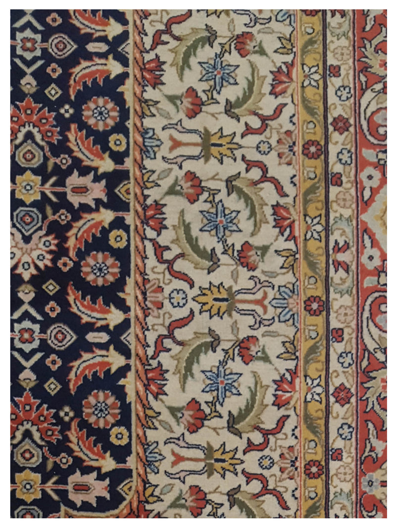 Pacific Tabriz 67321 Navy Orange Traditional Hand Knotted Rug