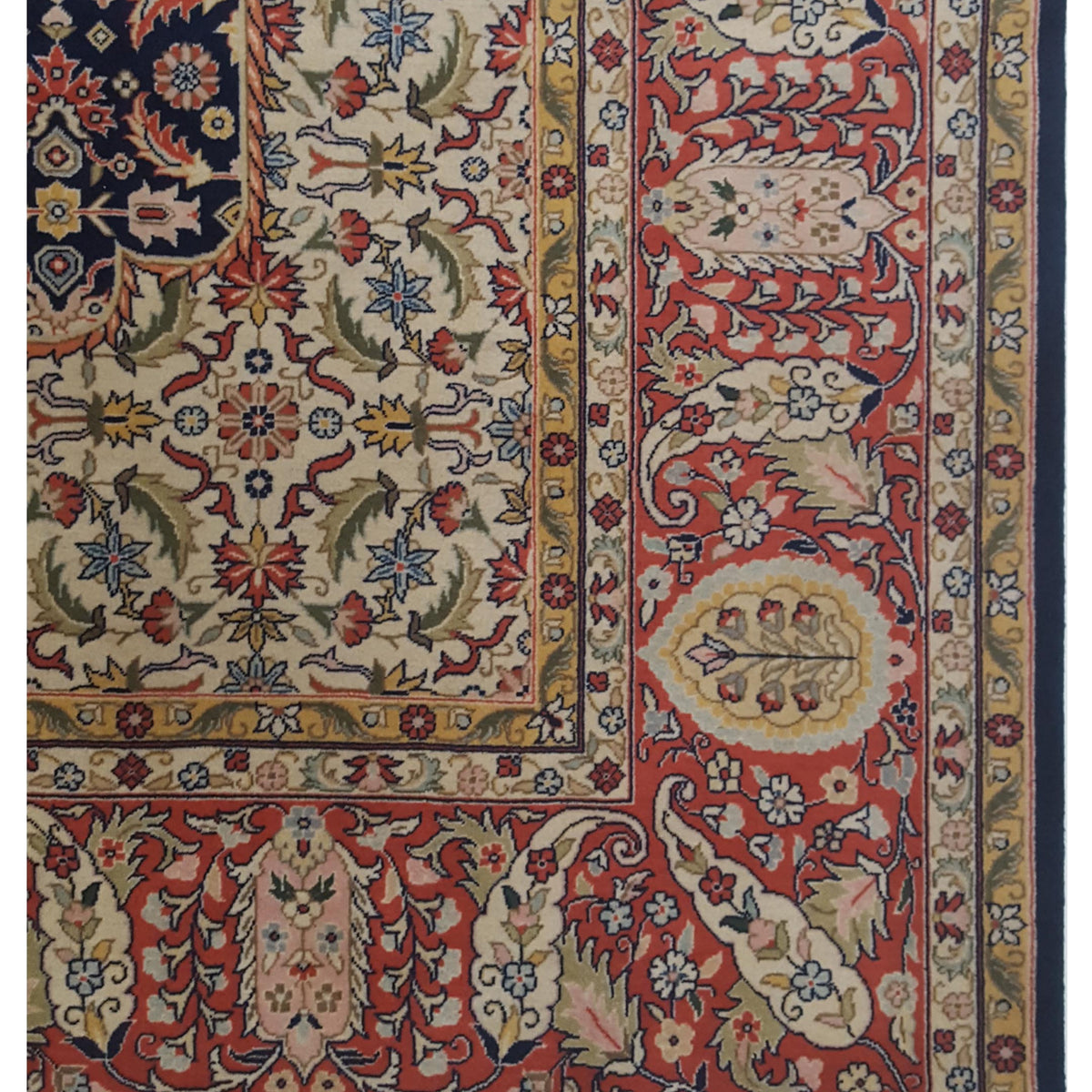 Pacific Tabriz 67321 Navy Orange Traditional Hand Knotted Rug