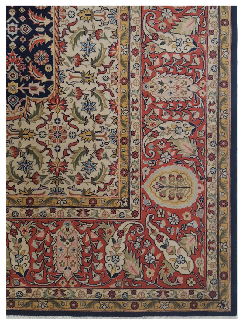 Pacific Tabriz 67321 Navy Orange Traditional Hand Knotted Rug