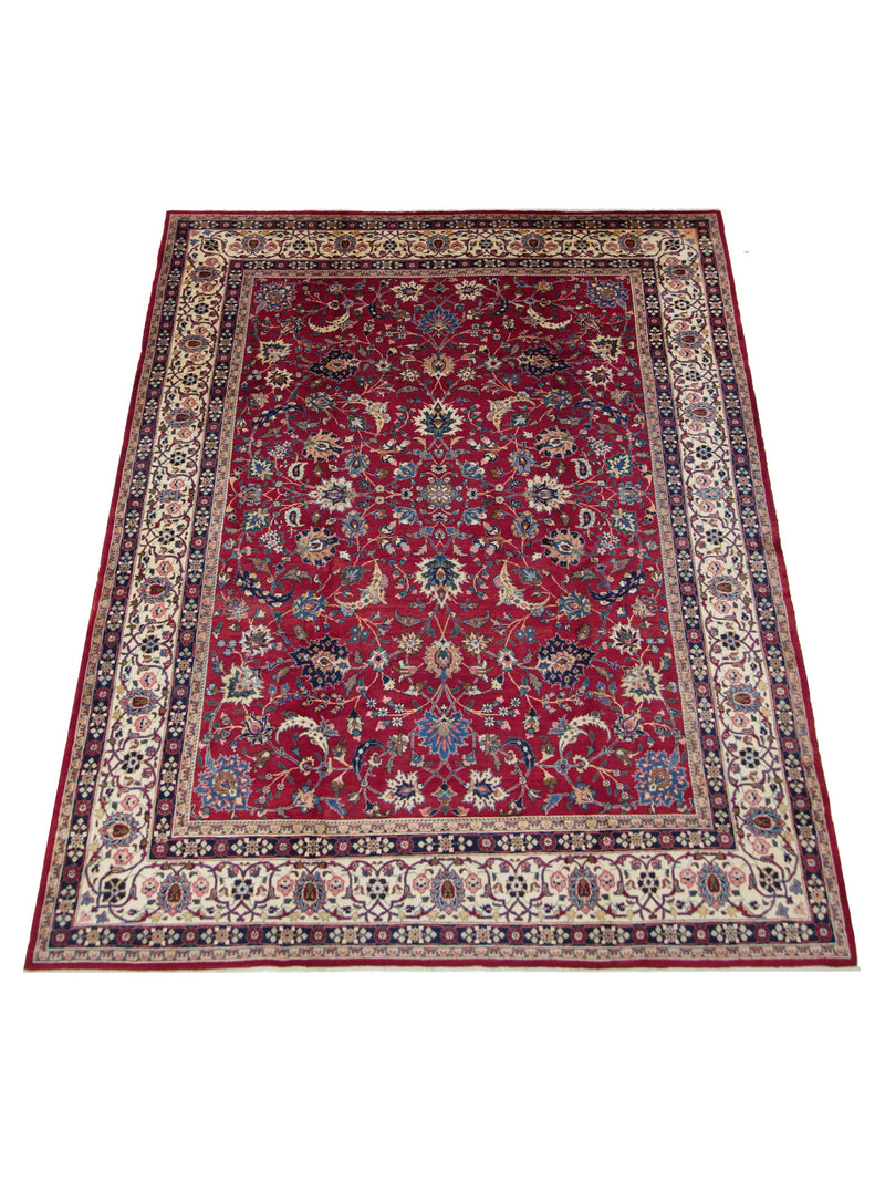 Pacific Mashad 67322 Navy Red Traditional Semi Antique Rug