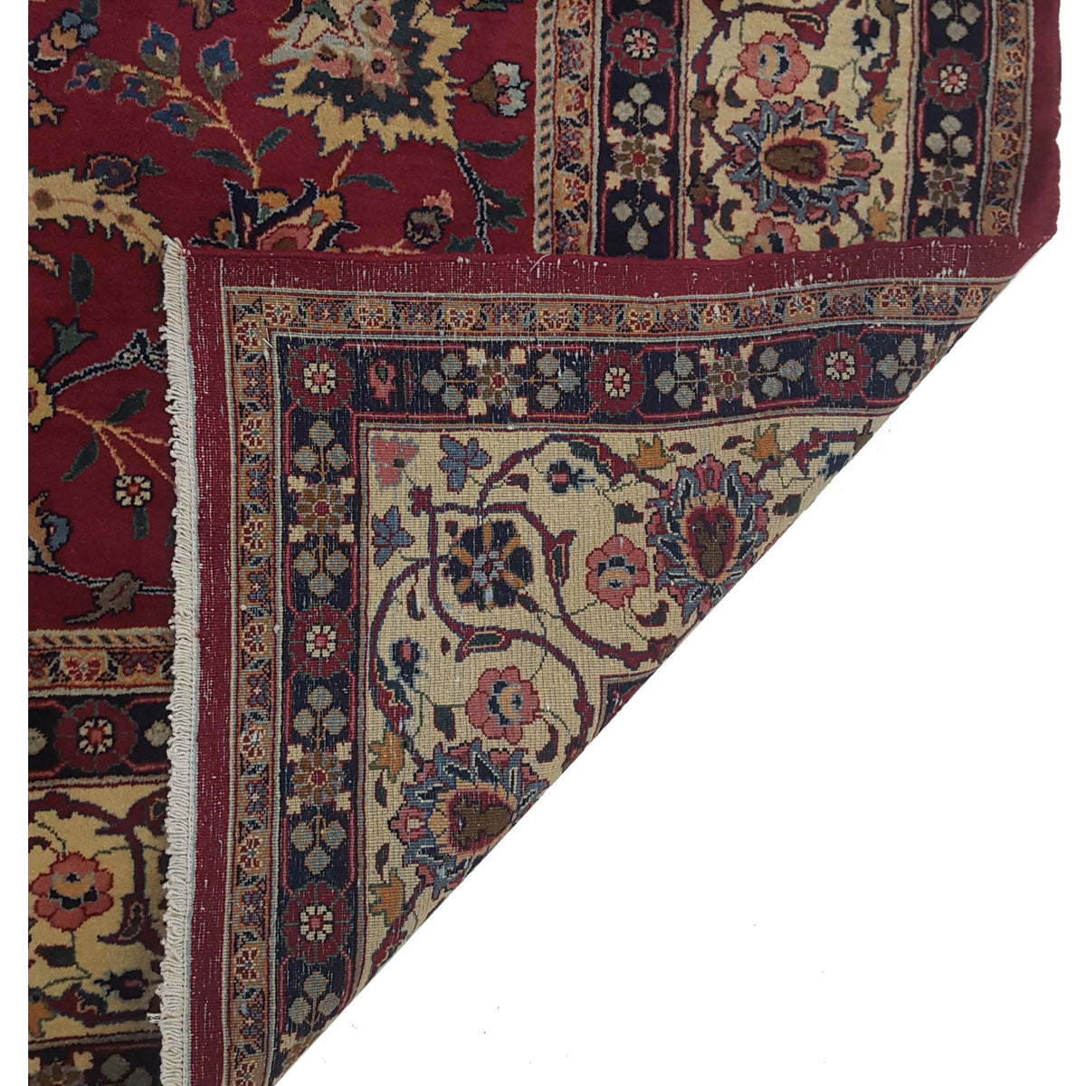 Pacific Mashad 67322 Navy Red Traditional Semi Antique Rug