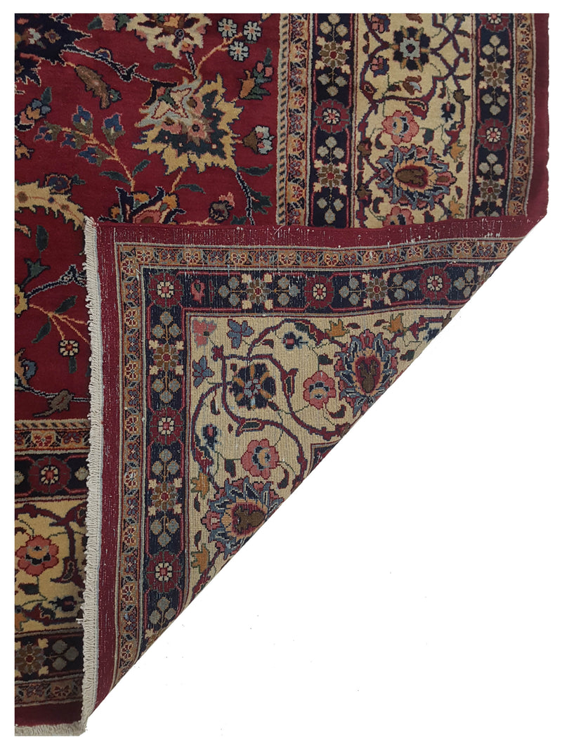 Pacific Mashad 67322 Navy Red Traditional Semi Antique Rug