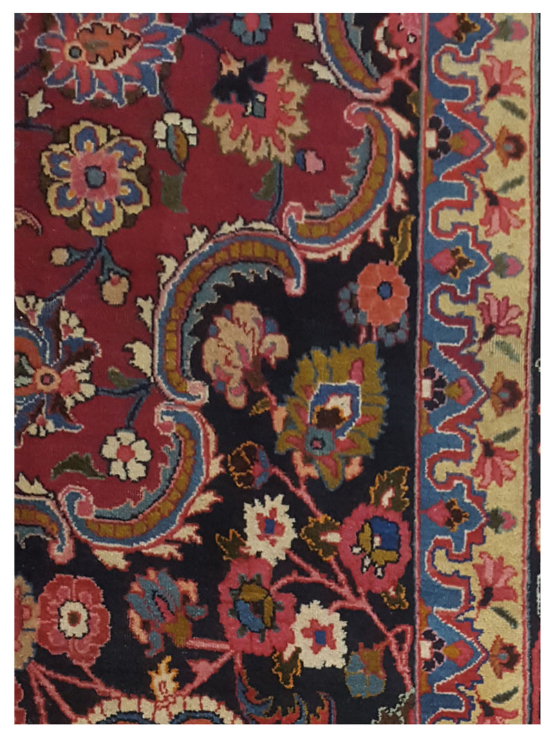 Pacific Mashad 67324 Burgundy Black Traditional Semi Antique Rug