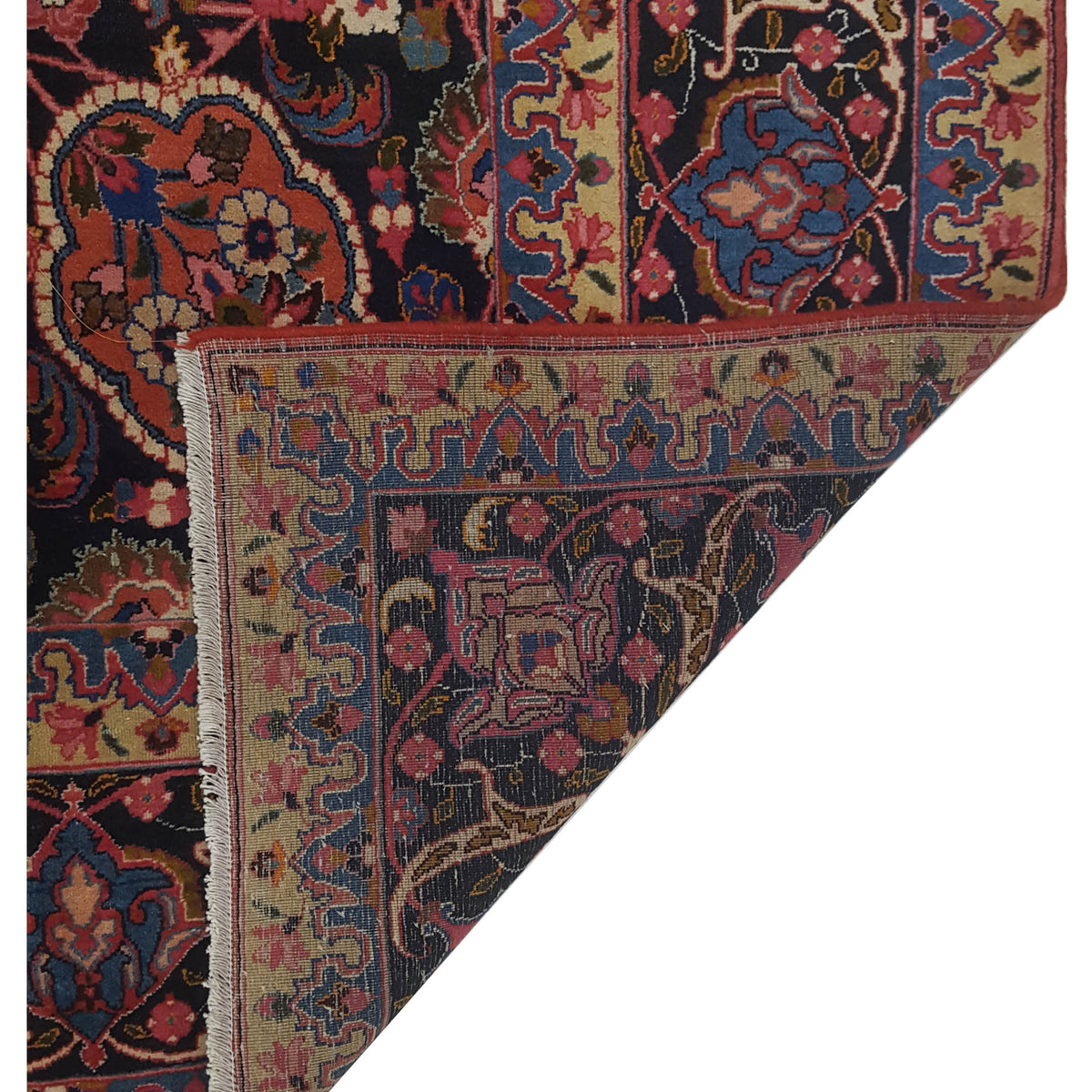 Pacific Mashad 67324 Burgundy Black Traditional Semi Antique Rug