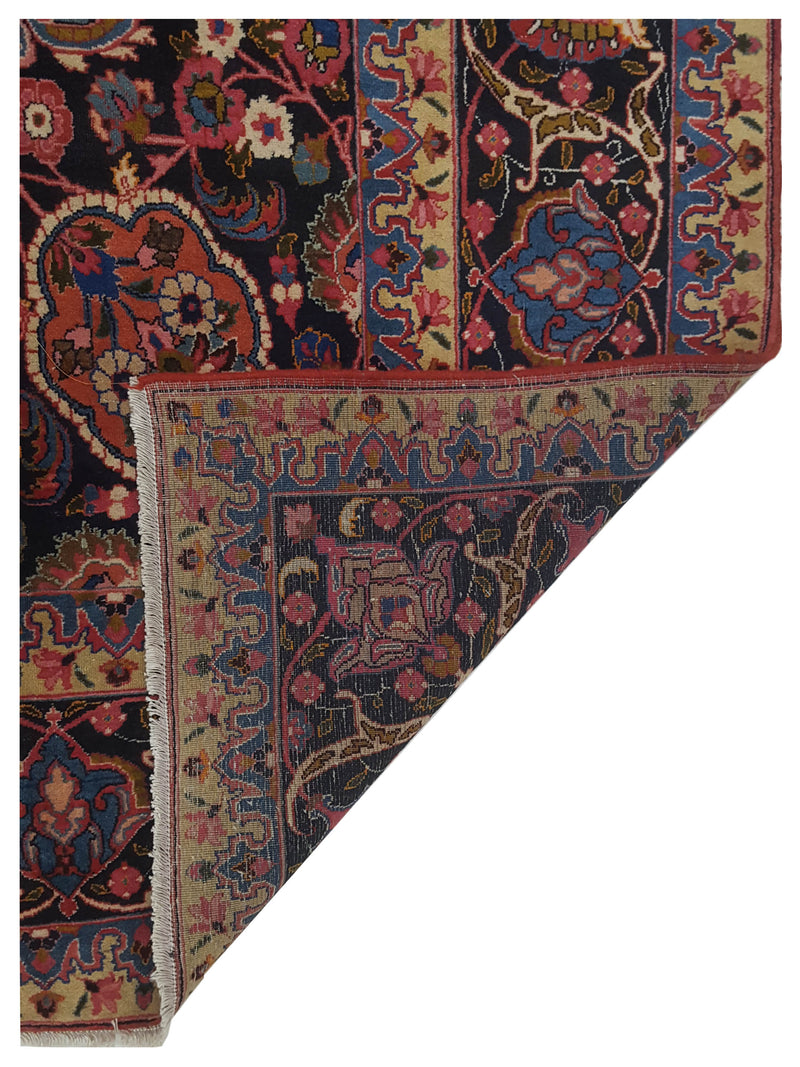 Pacific Mashad 67324 Burgundy Black Traditional Semi Antique Rug