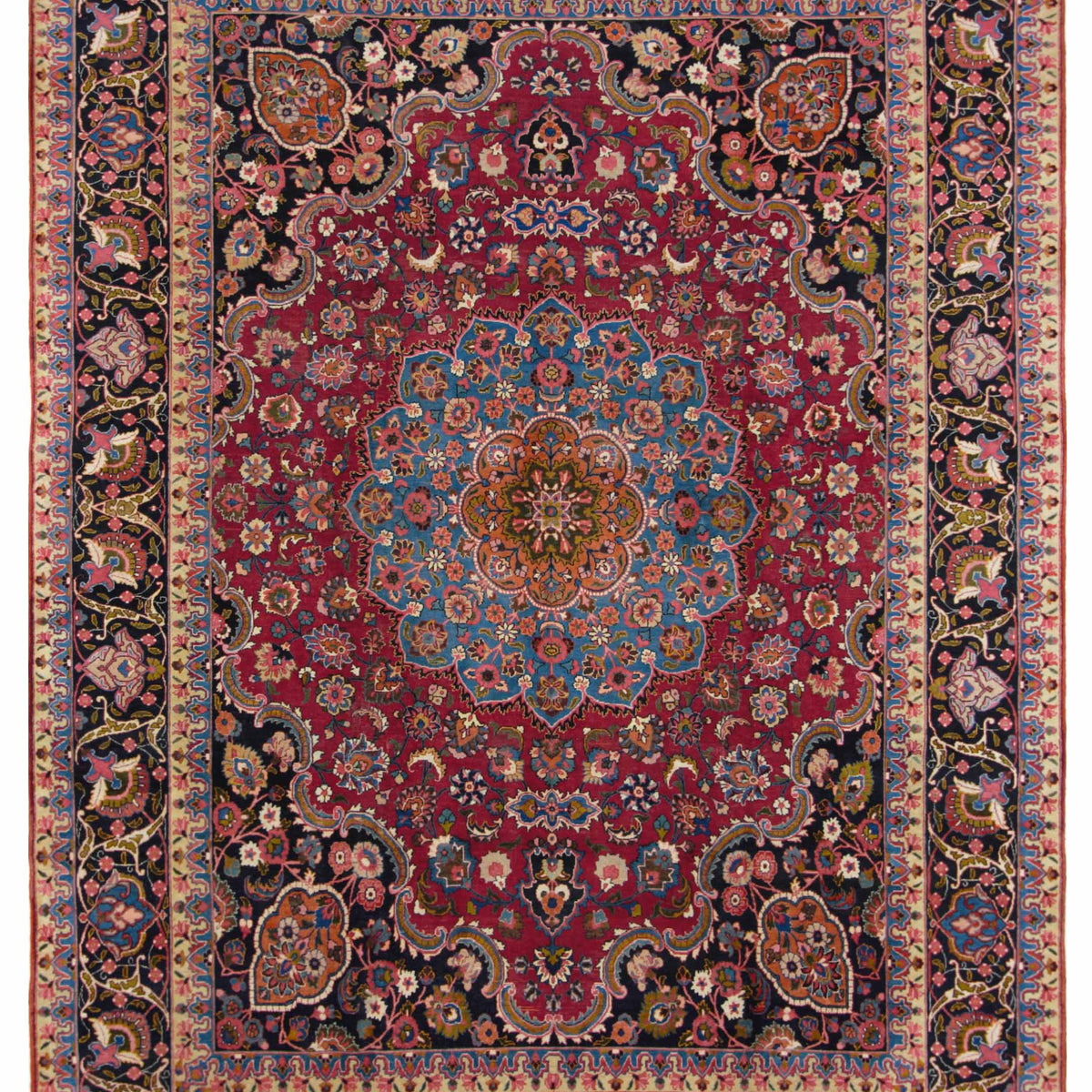 Pacific Mashad  Burgundy Black Traditional