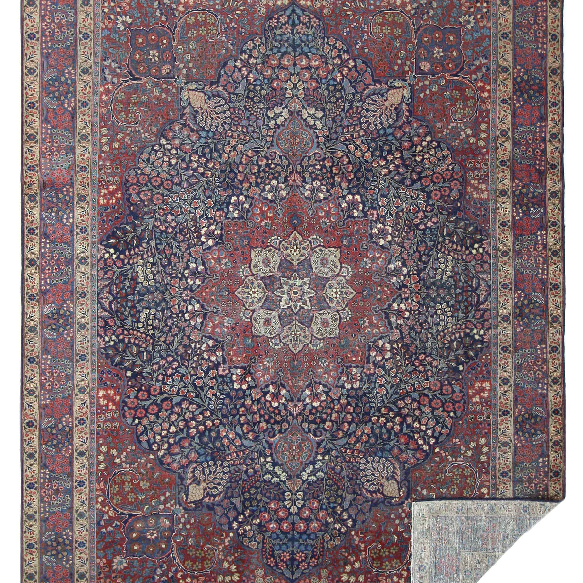 Pacific Khoy 67325 Red Navy Traditional Hand Knotted Rug