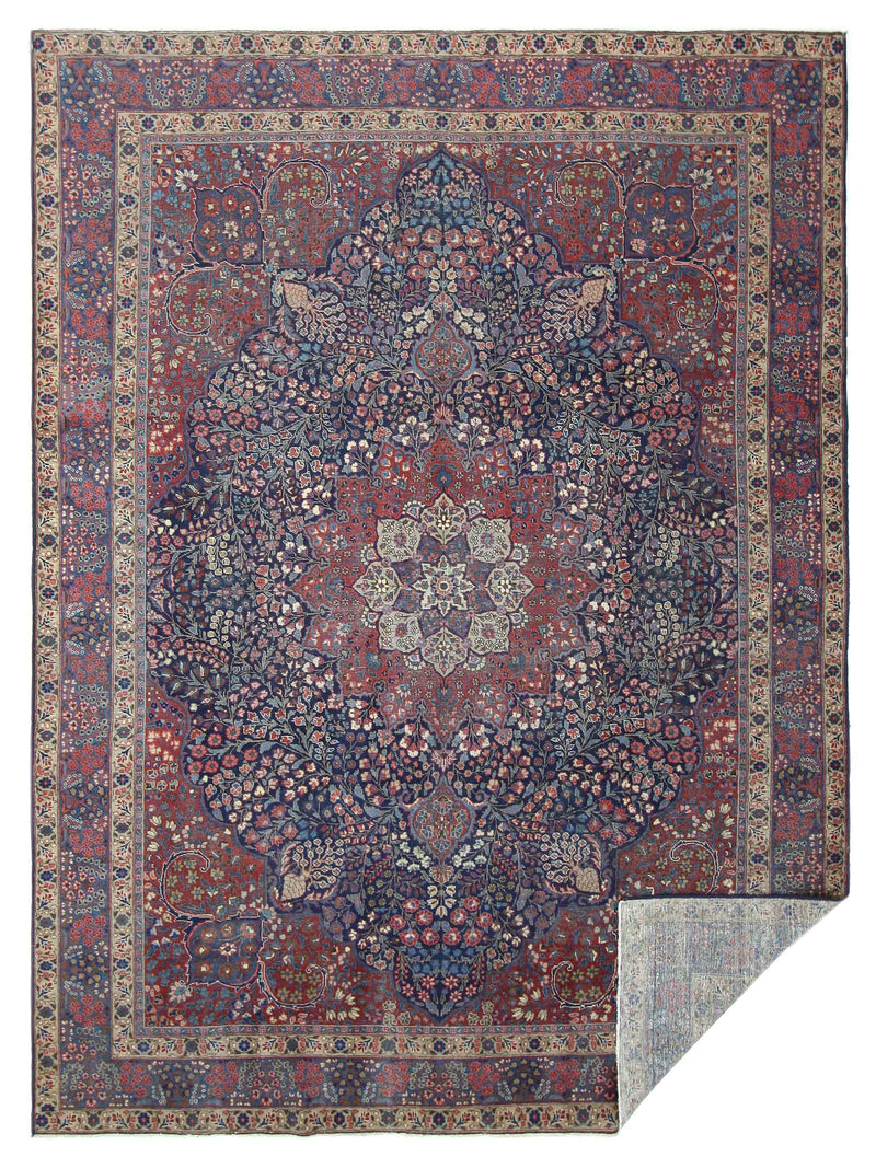 Pacific Khoy 67325 Red Navy Traditional Hand Knotted Rug