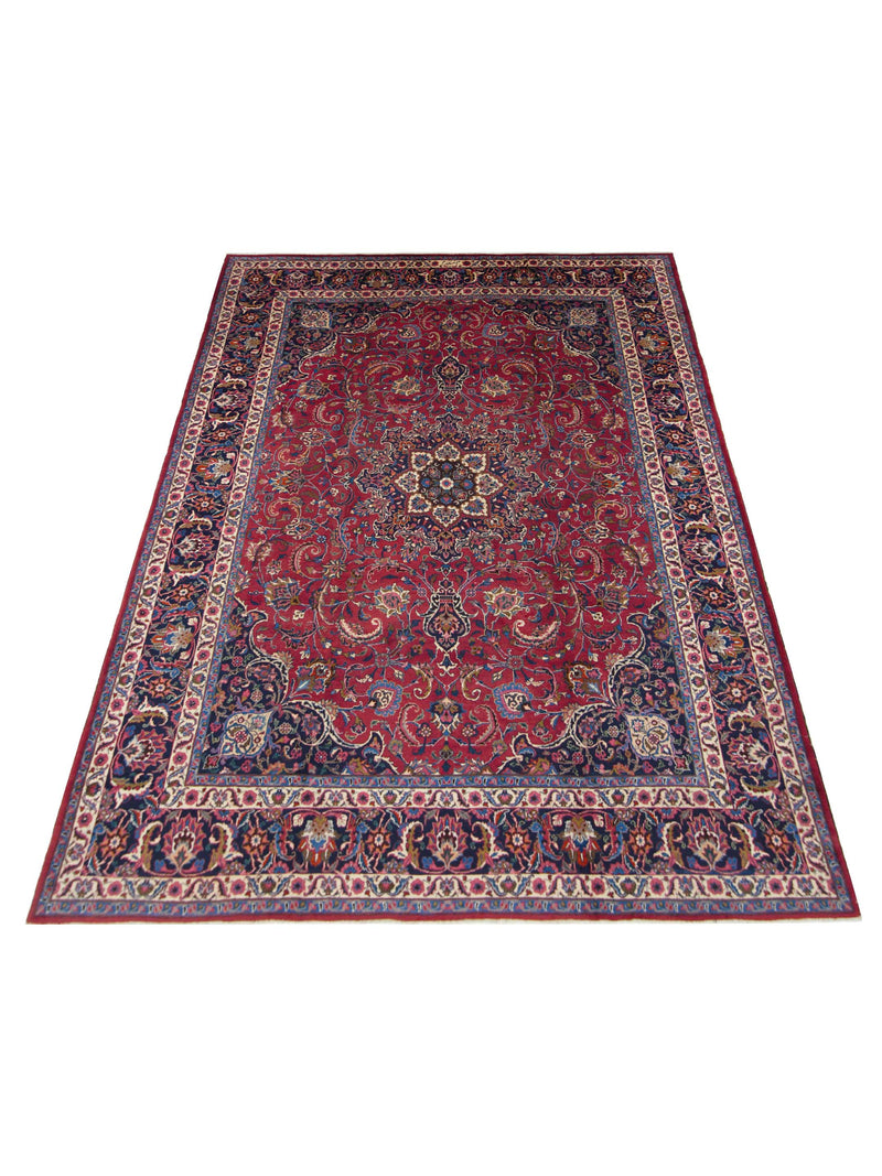 Pacific Mashad 67326 Burgundy Red Traditional Semi Antique Rug