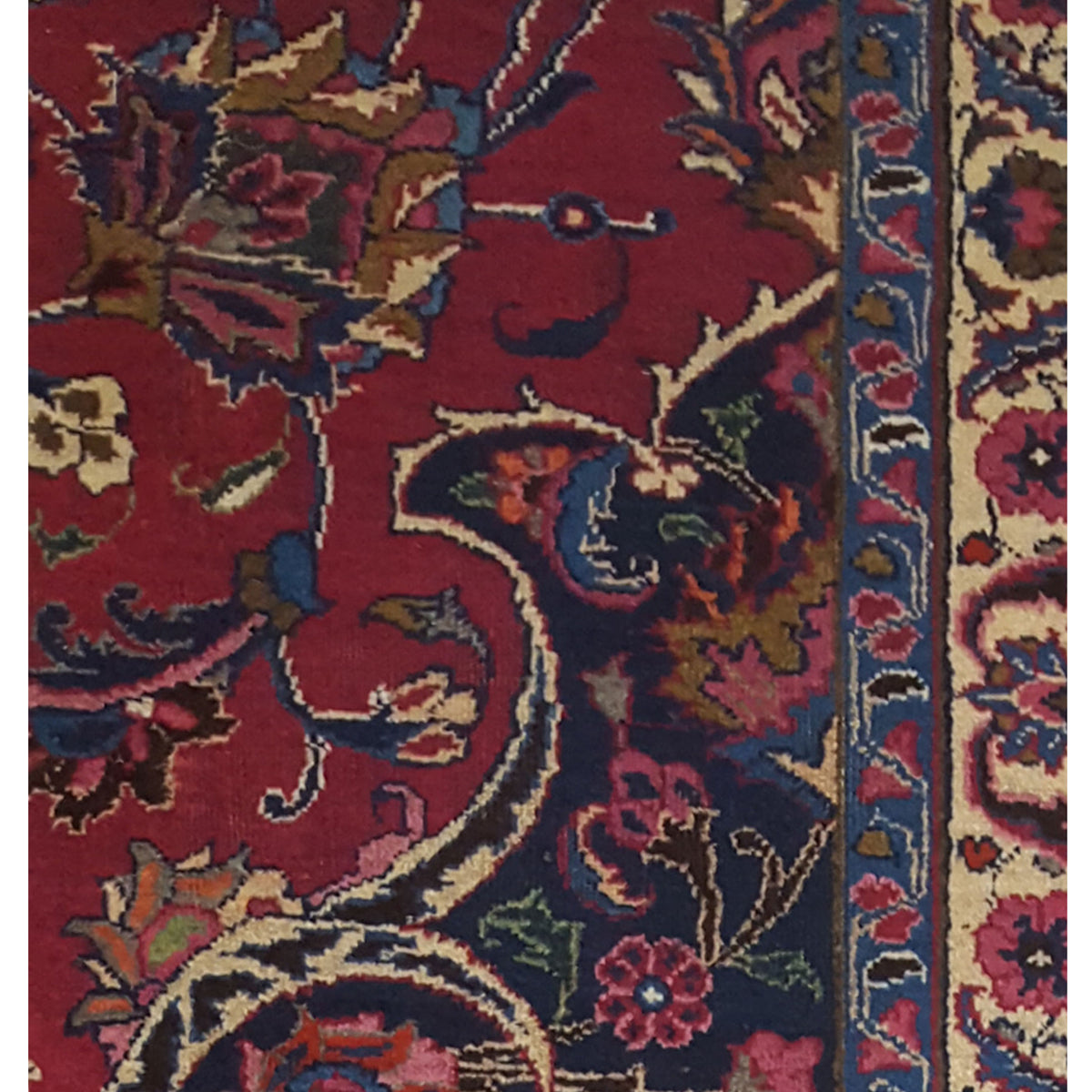 Pacific Mashad 67326 Burgundy Red Traditional Semi Antique Rug