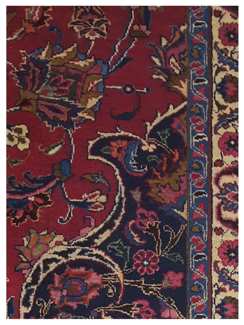 Pacific Mashad 67326 Burgundy Red Traditional Semi Antique Rug