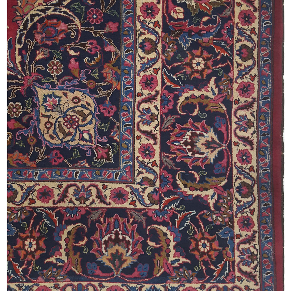 Pacific Mashad 67326 Burgundy Red Traditional Semi Antique Rug