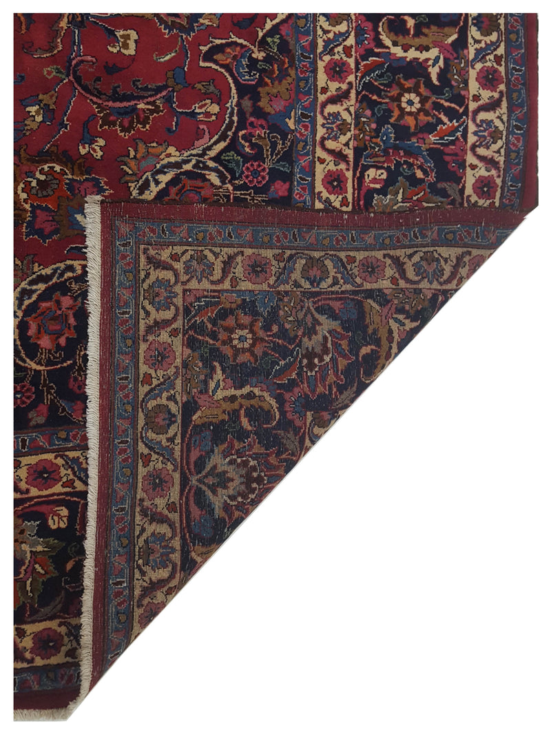 Pacific Mashad 67326 Burgundy Red Traditional Semi Antique Rug
