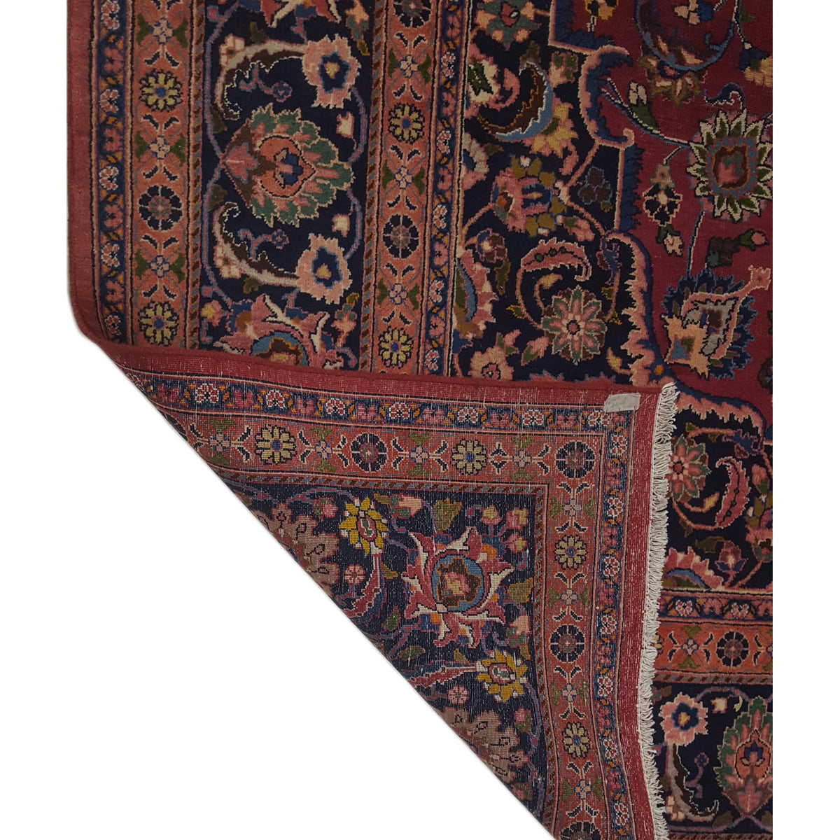 Pacific Mashad 67328 Navy Coral Traditional Semi Antique Rug