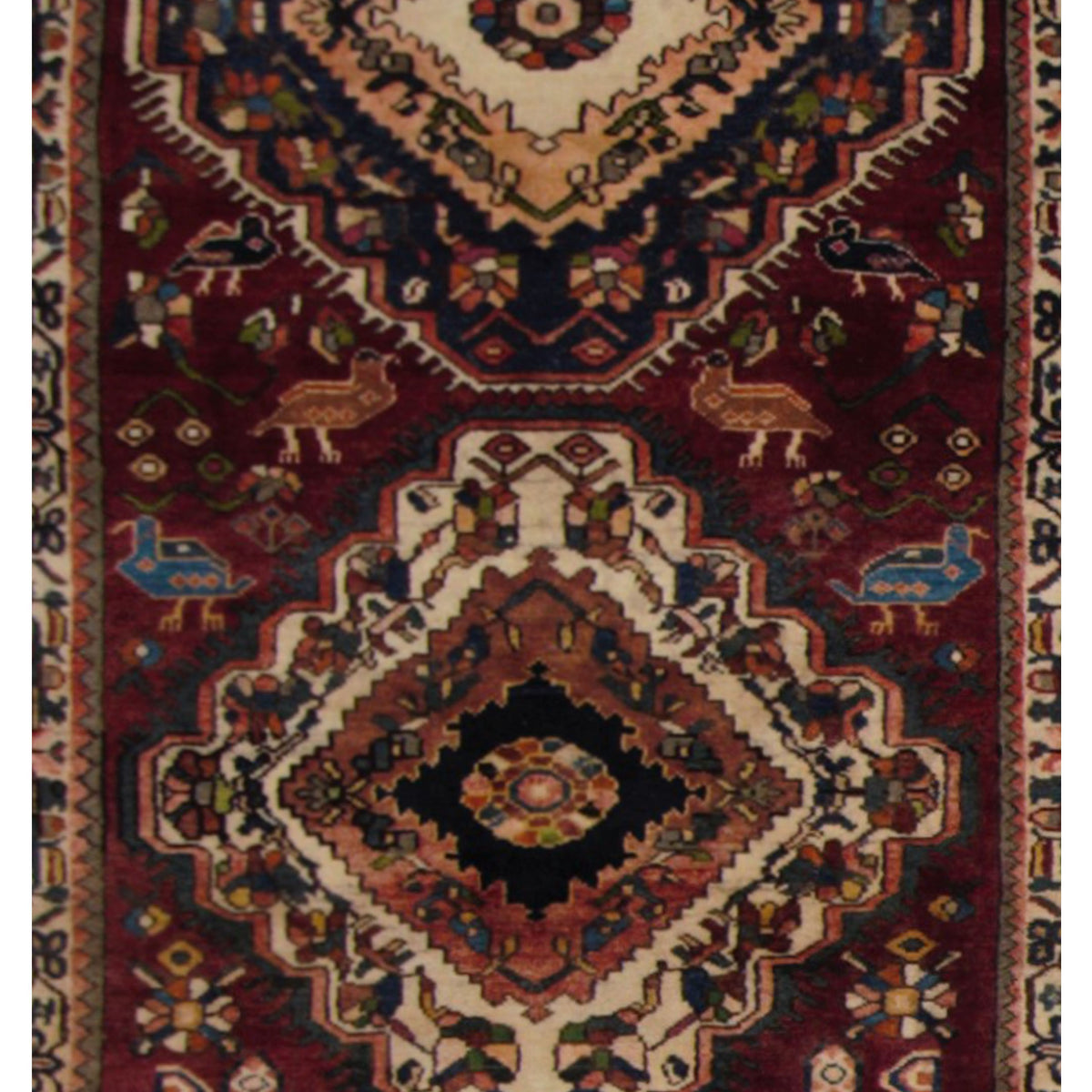 Pacific Bakhtiyari 67329 Brown Ivory Traditional Hand Knotted Rug