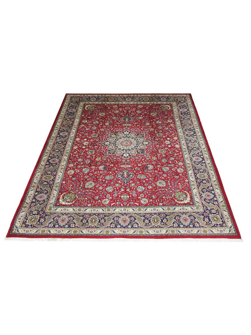 Pacific Tabriz 67330 Red Navy Traditional Hand Knotted Rug