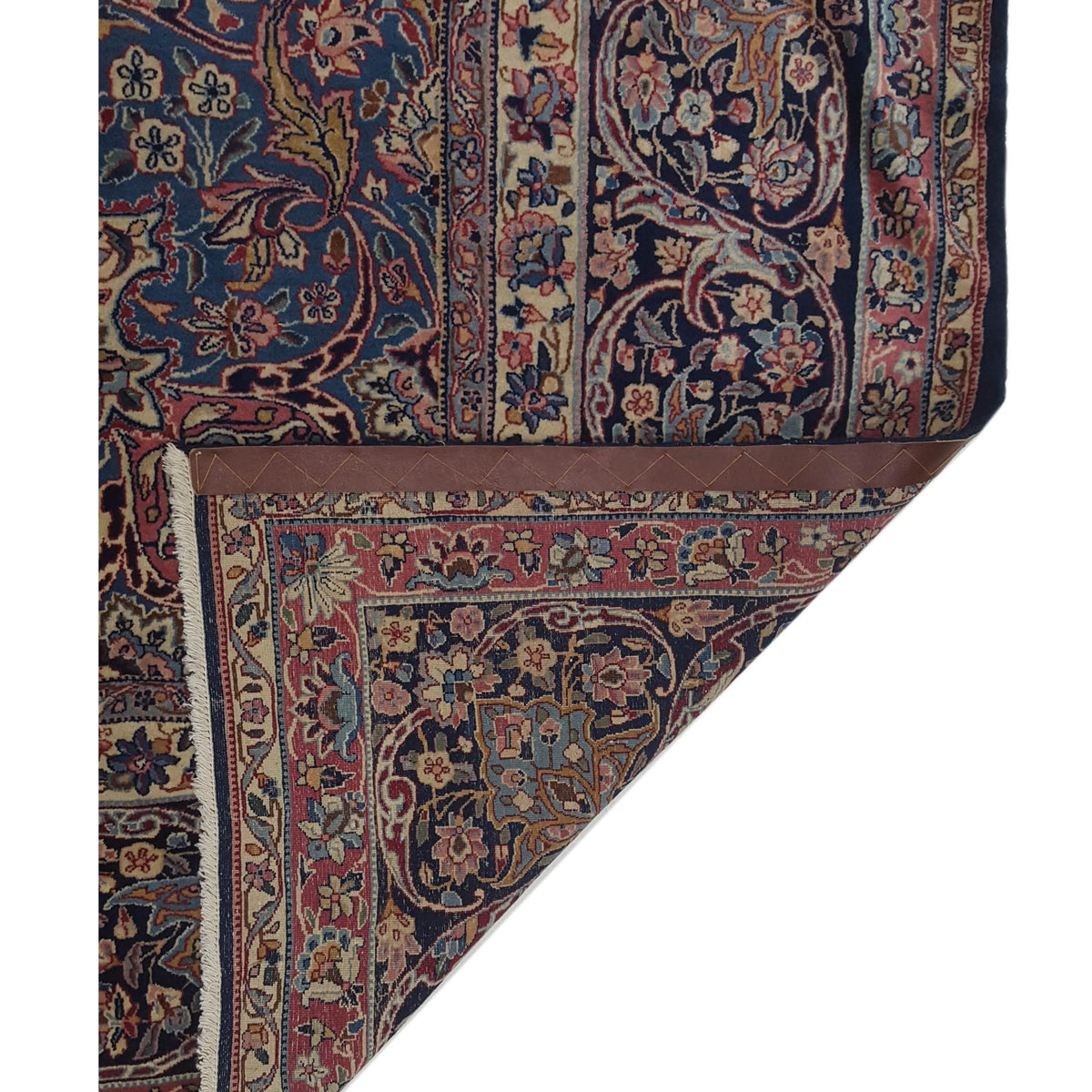 Pacific Kerman 67334 Navy Ivory Traditional Hand Knotted Rug