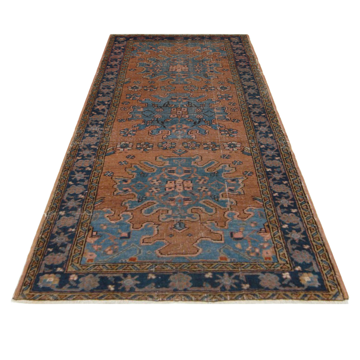 Fasa Antique Heriz 67336 Rust Navy Traditional Antique Rug