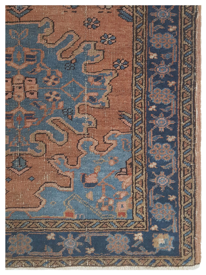 Fasa Antique Heriz 67336 Rust Navy Traditional Antique Rug
