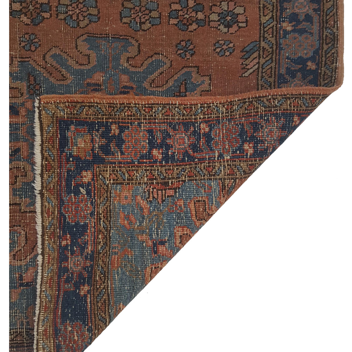 Fasa Antique Heriz 67336 Rust Navy Traditional Antique Rug