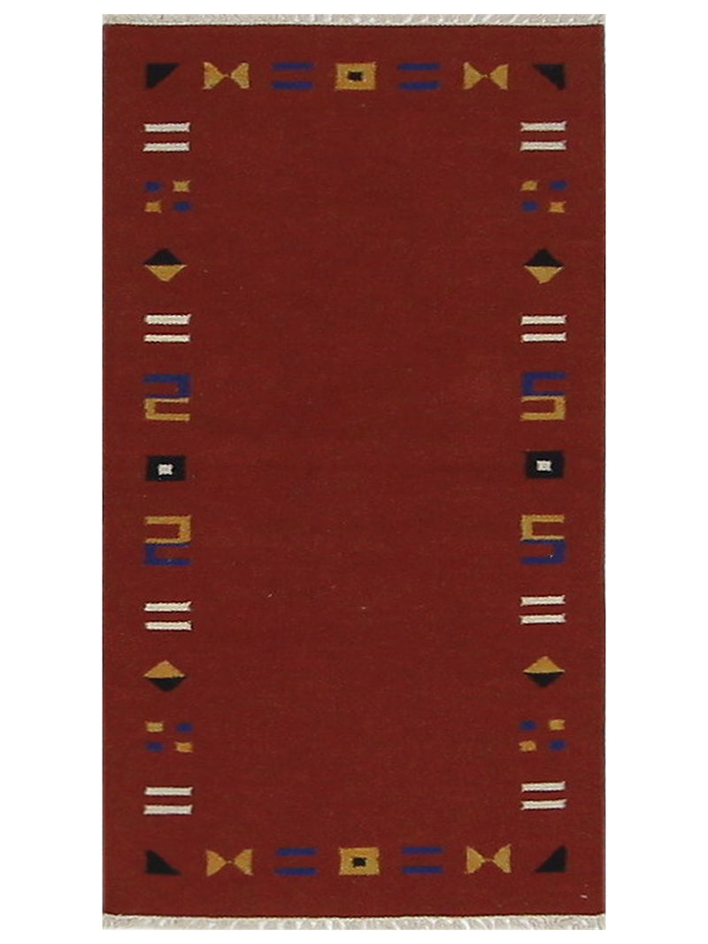 Aura Kilim  Burgundy Burgundy Kilim