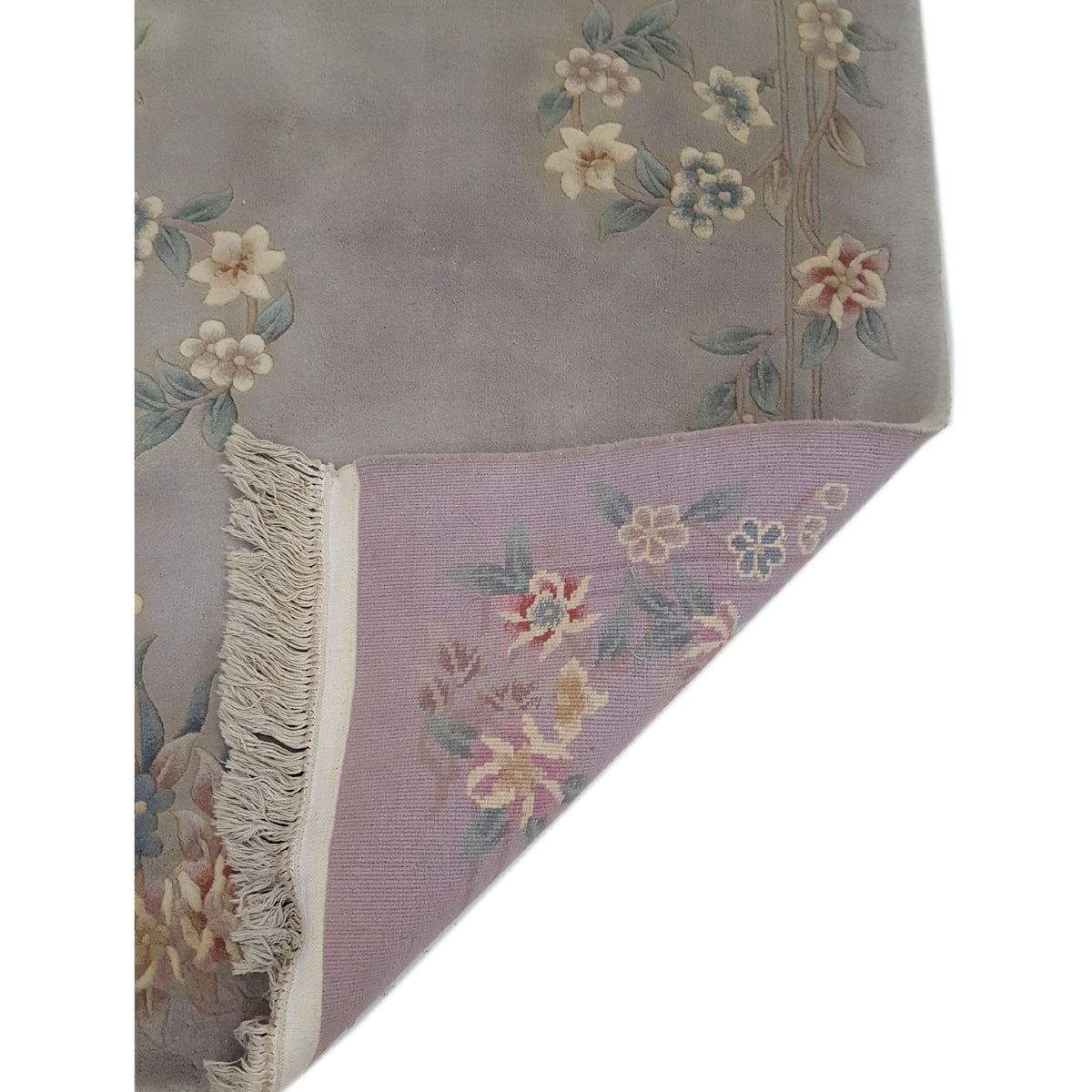 Pacific Tibetan 67394 Grey Lavender Transitional Hand Knotted Rug