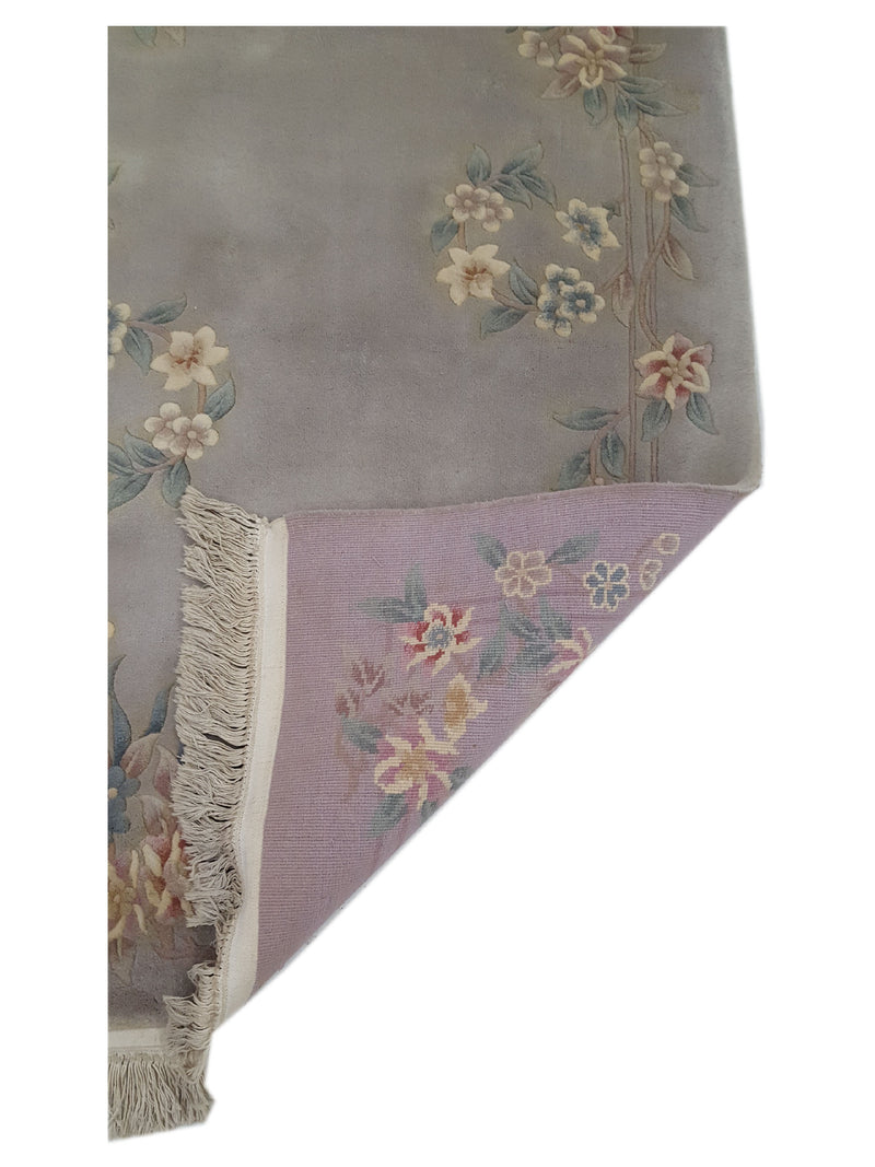 Pacific Tibetan 67394 Grey Lavender Transitional Hand Knotted Rug