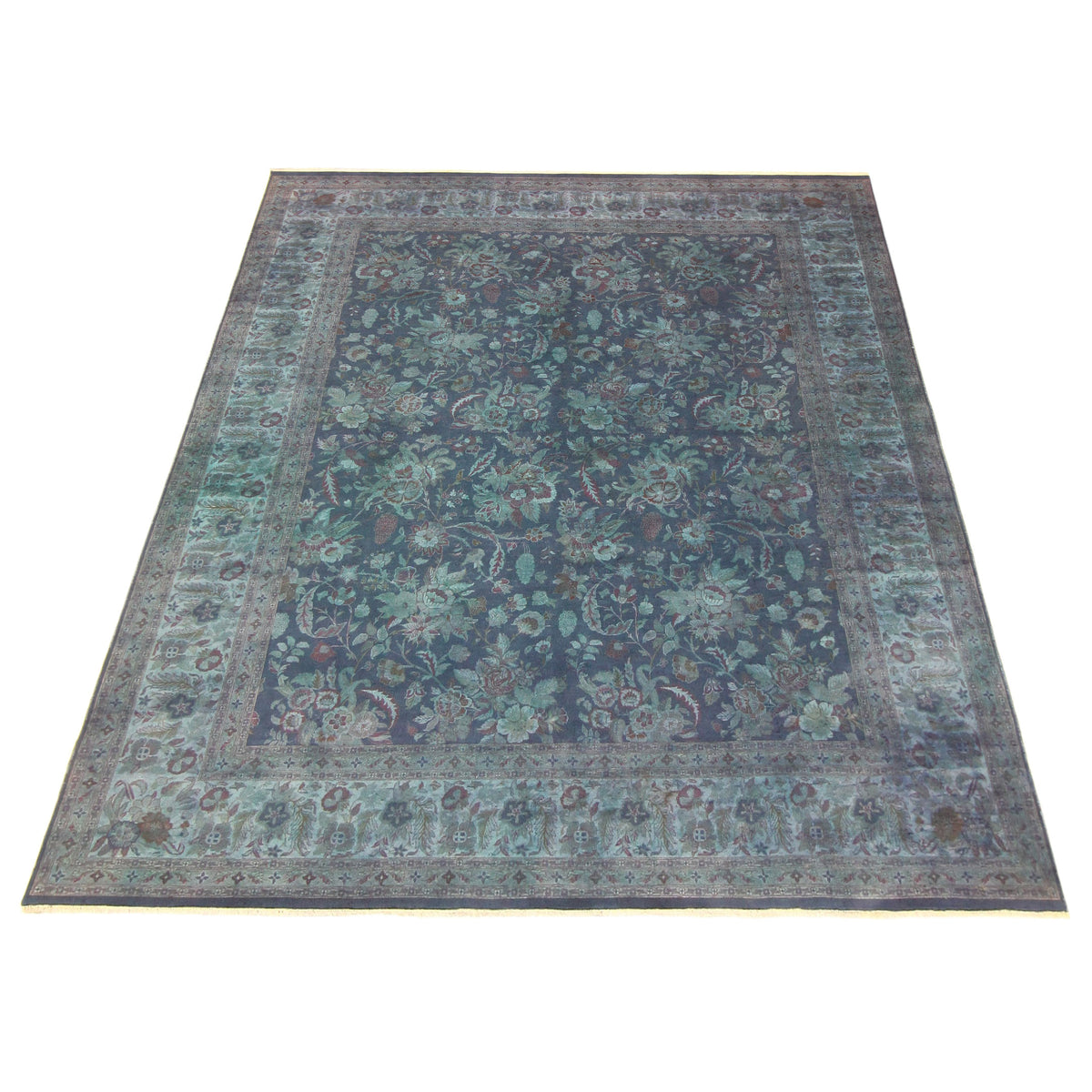 Pacific Classic Overdyed 67397 Ivory Mint Traditional Hand Knotted Rug