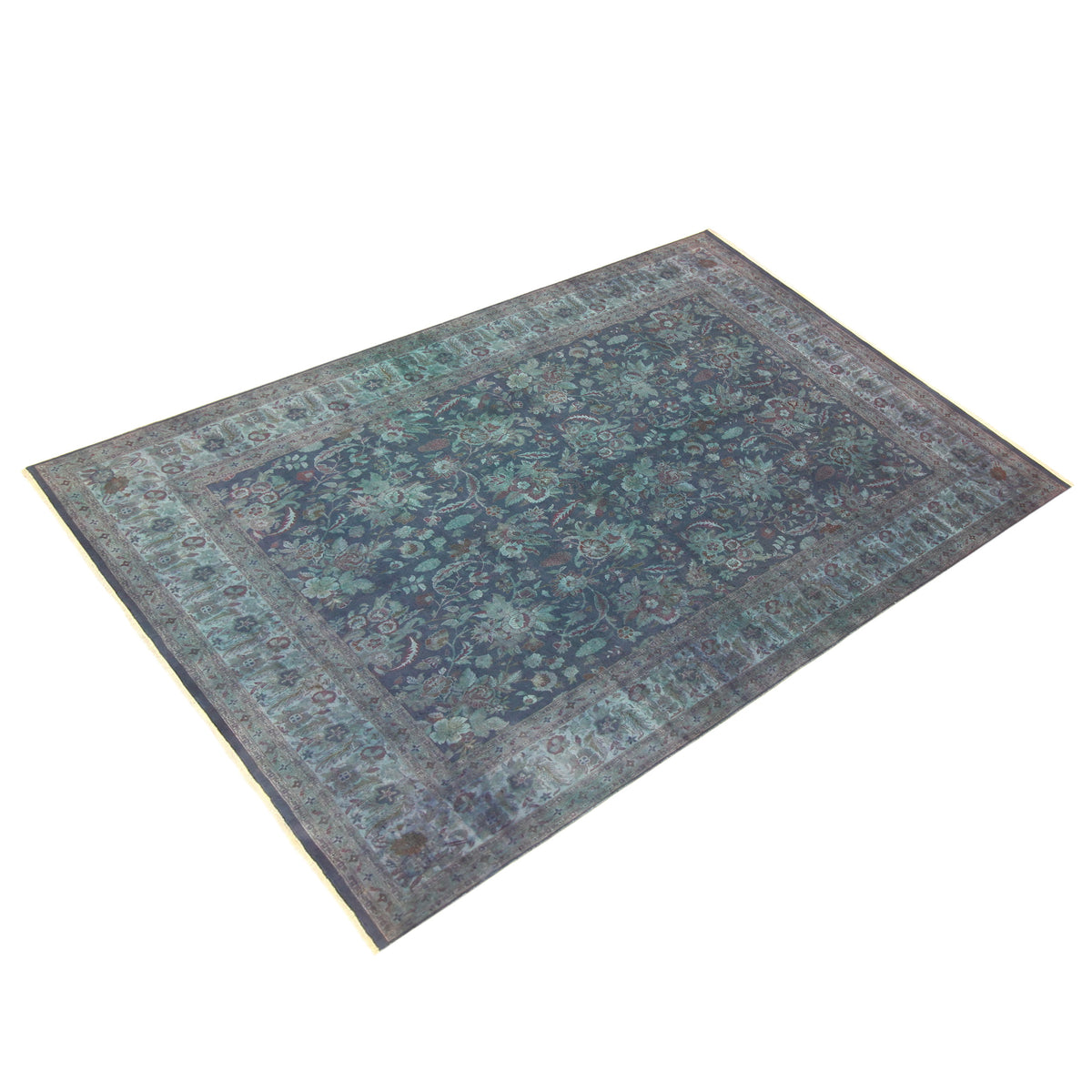 Pacific Classic Overdyed 67397 Ivory Mint Traditional Hand Knotted Rug