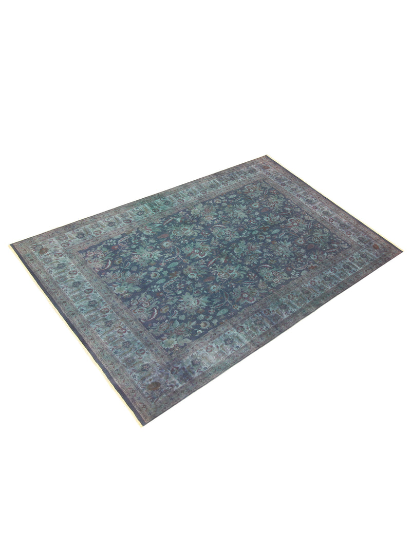 Pacific Classic Overdyed 67397 Ivory Mint Traditional Hand Knotted Rug