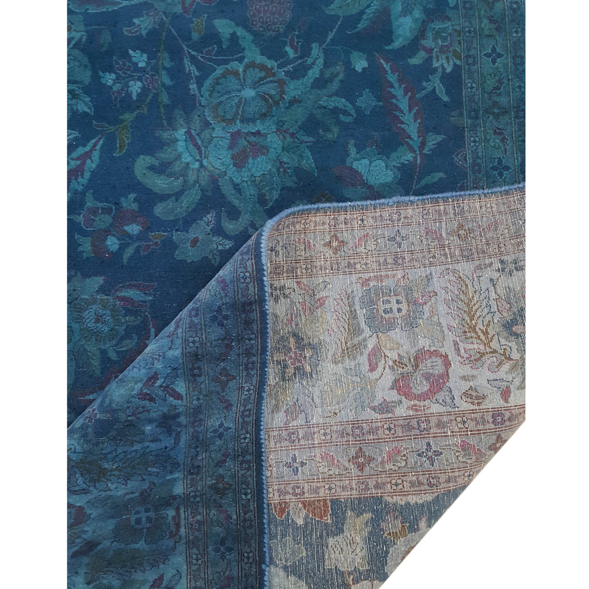 Pacific Classic Overdyed 67397 Ivory Mint Traditional Hand Knotted Rug