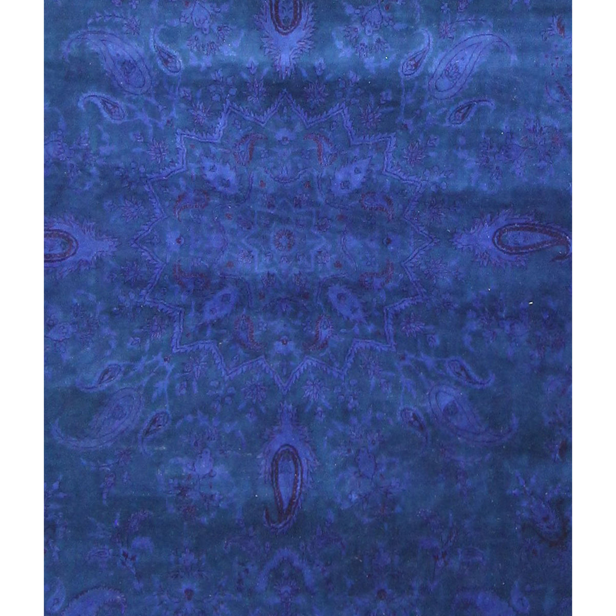 Pacific Classic Overdyed 67399 Blue Blue Transitional Hand Knotted Rug