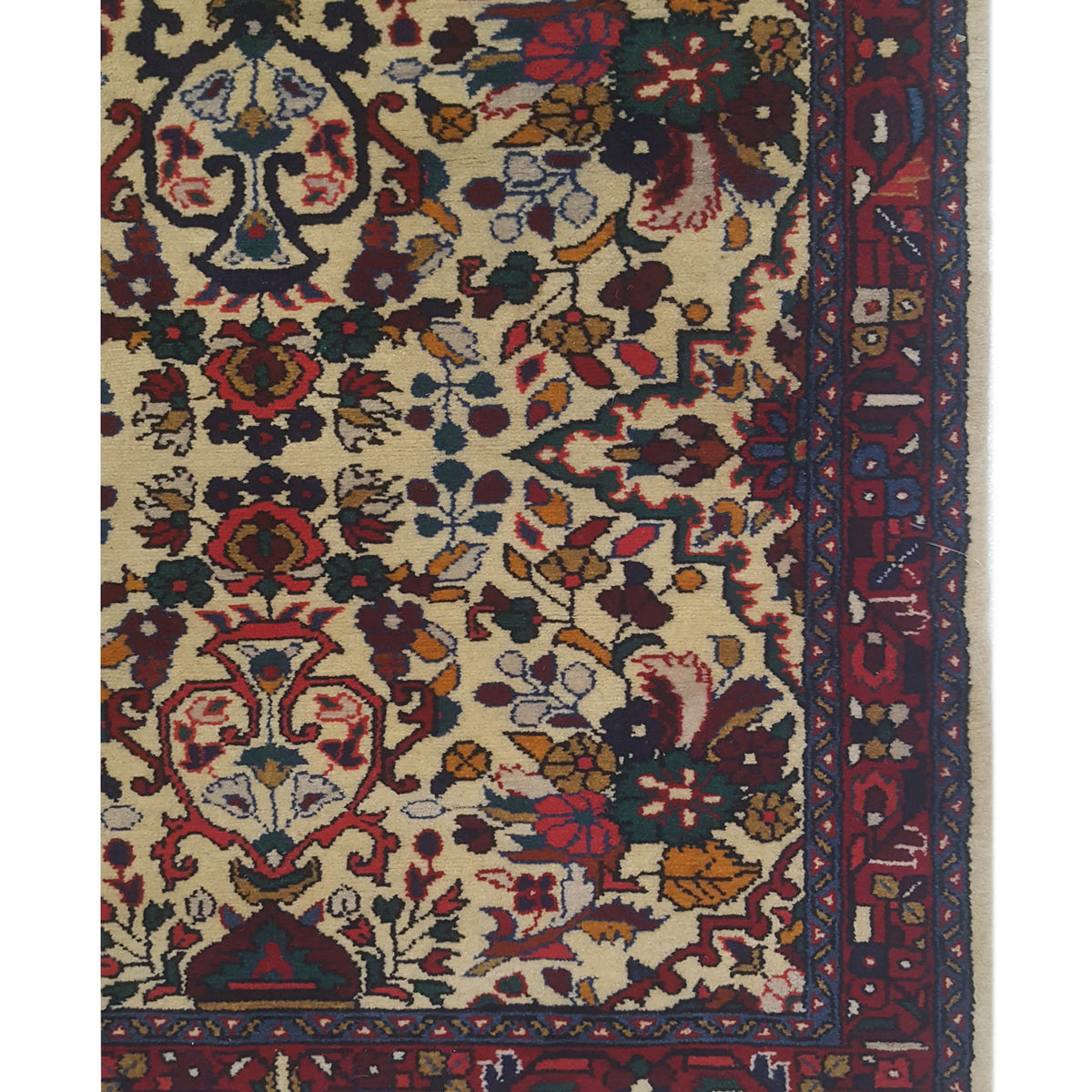 Pacific Hamadan 67406 Beige Red Traditional Hand Knotted Rug