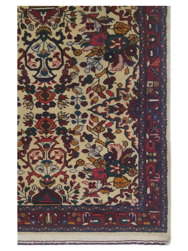 Pacific Hamadan 67406 Beige Red Traditional Hand Knotted Rug