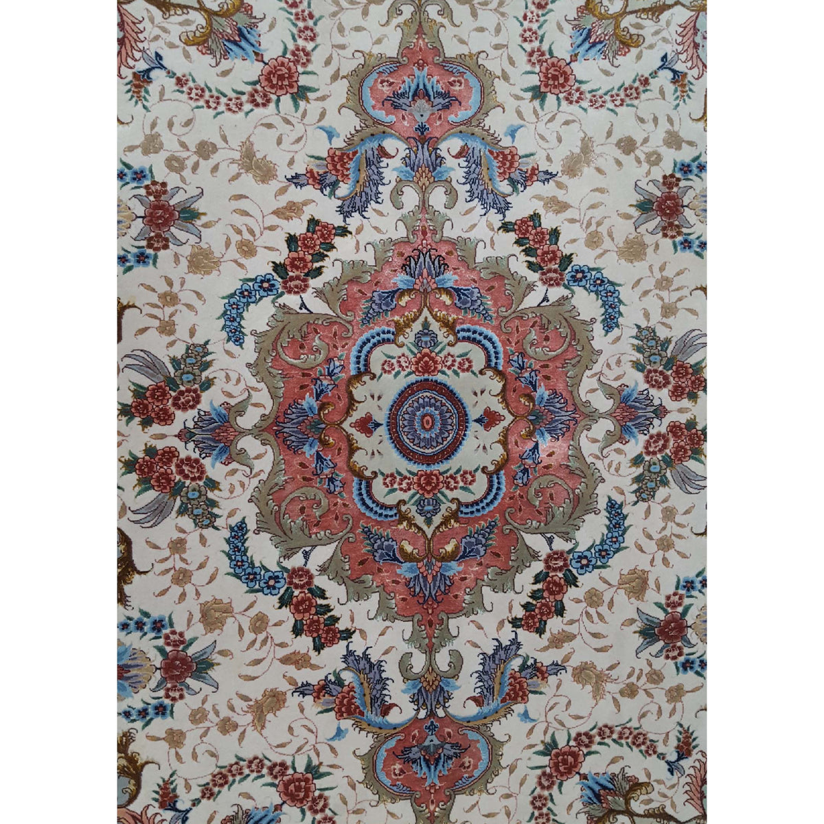 Pacific Fine Tabriz 67433 Ivory Sky Traditional Hand Knotted Rug