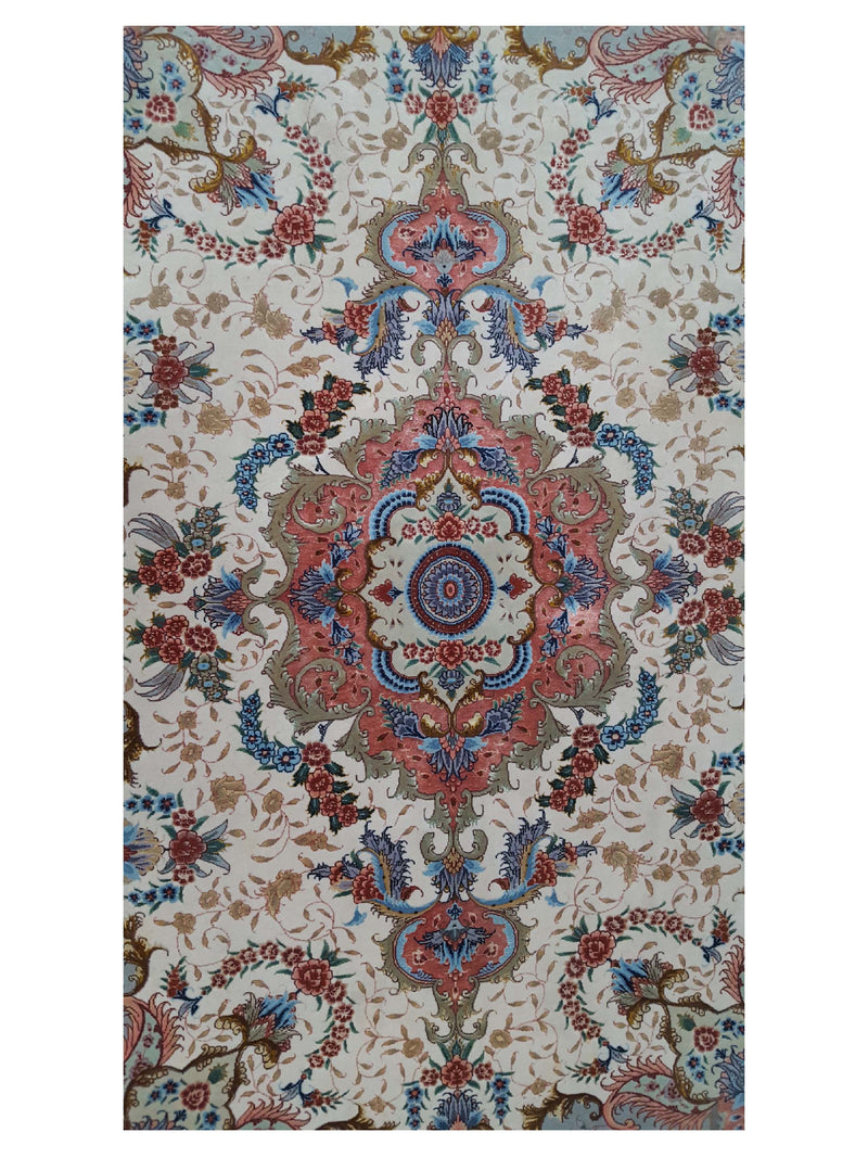 Pacific Fine Tabriz 67433 Ivory Sky Traditional Hand Knotted Rug