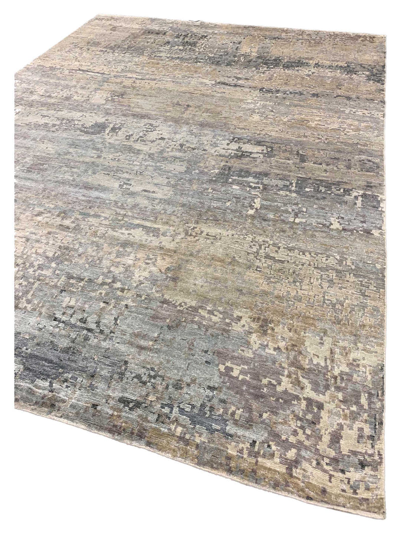 Pacific Lasha 67497 Silver Grey Contemporary Hand Knotted Rug