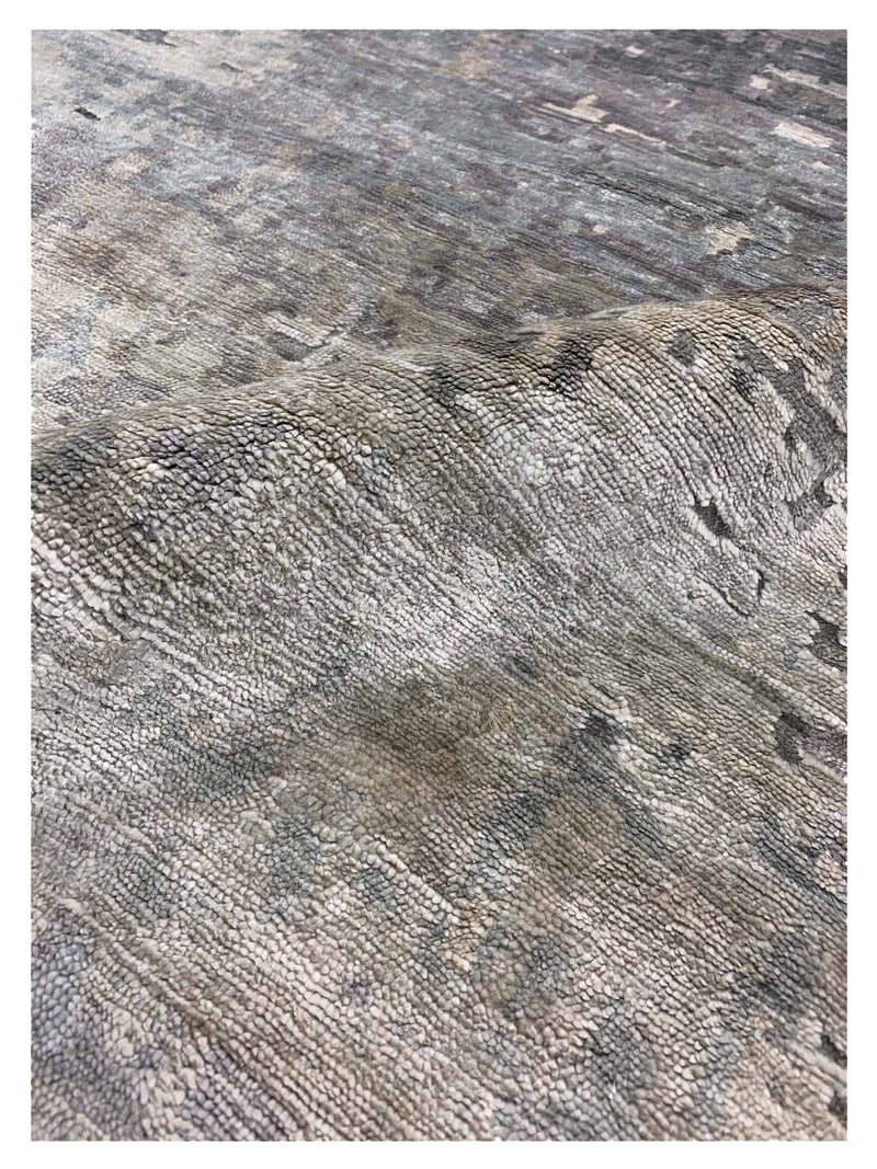 Pacific Lasha 67497 Silver Grey Contemporary Hand Knotted Rug