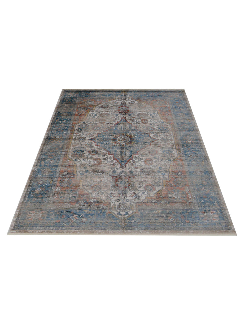 Aura Isle 67607 Beige Multi Transitional Power Loom Rug