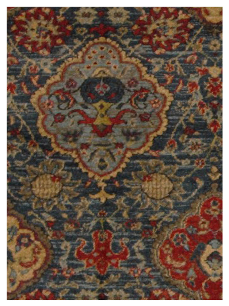 Aura Isle 67609 Blue Red Transitional Power Loom Rug