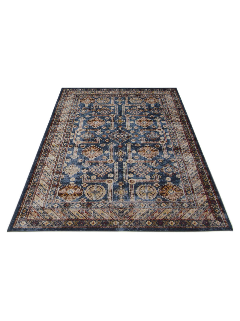 Aura Isle 67610 Blue Beige Transitional Power Loom Rug