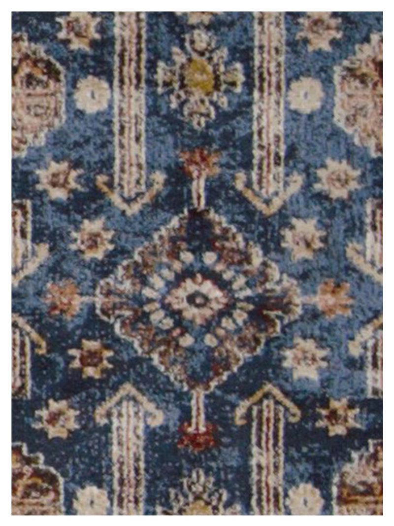 Aura Isle 67610 Blue Beige Transitional Power Loom Rug