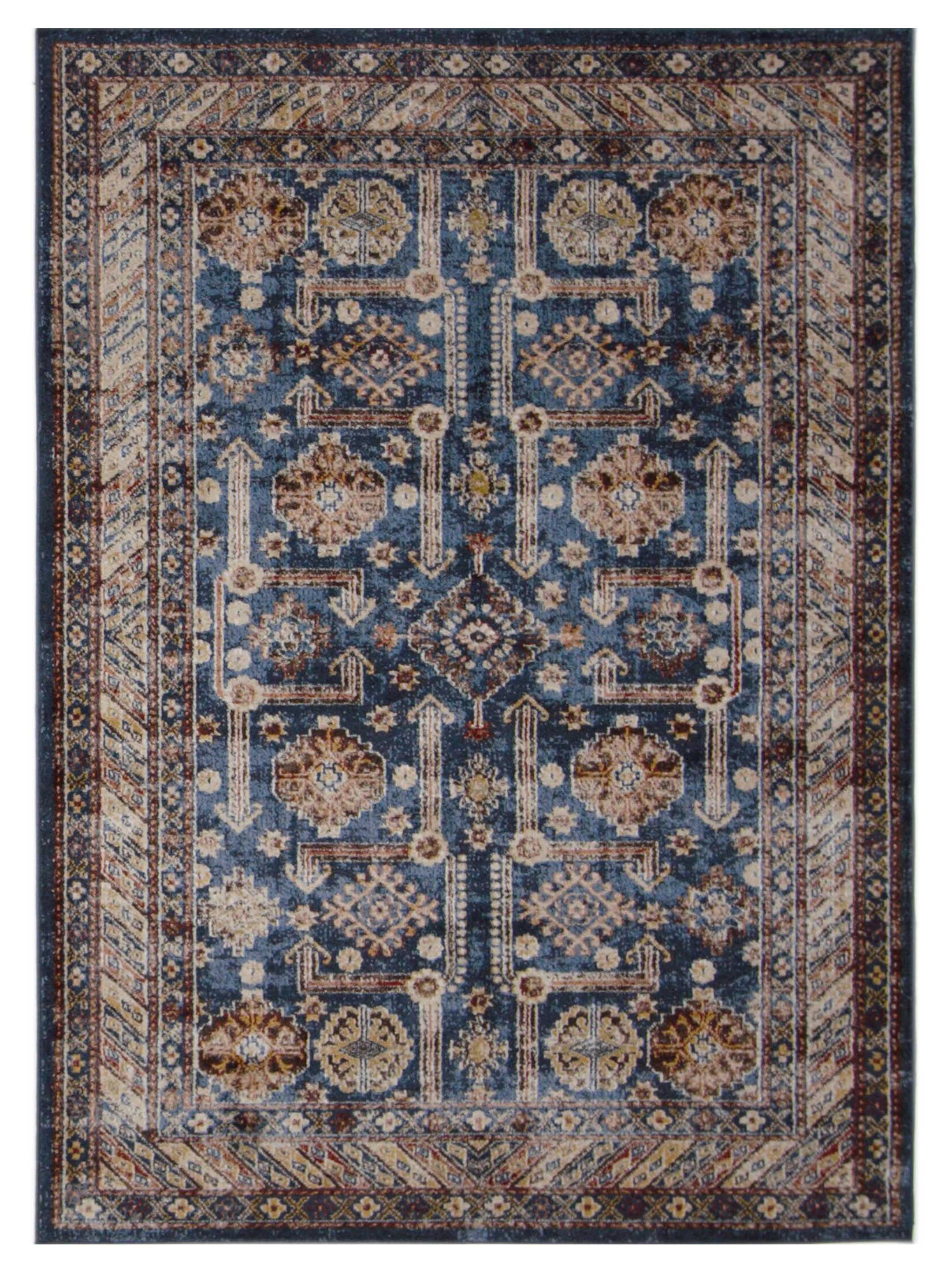 Aura Isle 67610 Blue Beige Transitional Power Loom Rug – Pacific Rugs