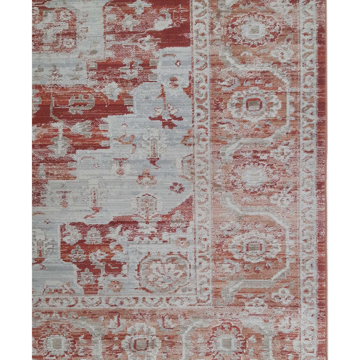 Aura Isle 67613 Orange Ivory Transitional Power Loom Rug